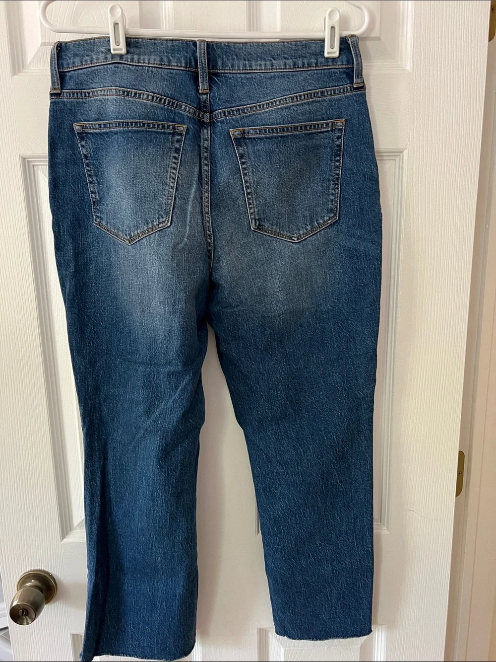 J. Crew Womens Crop Medium Blue Slim Straight Jeans